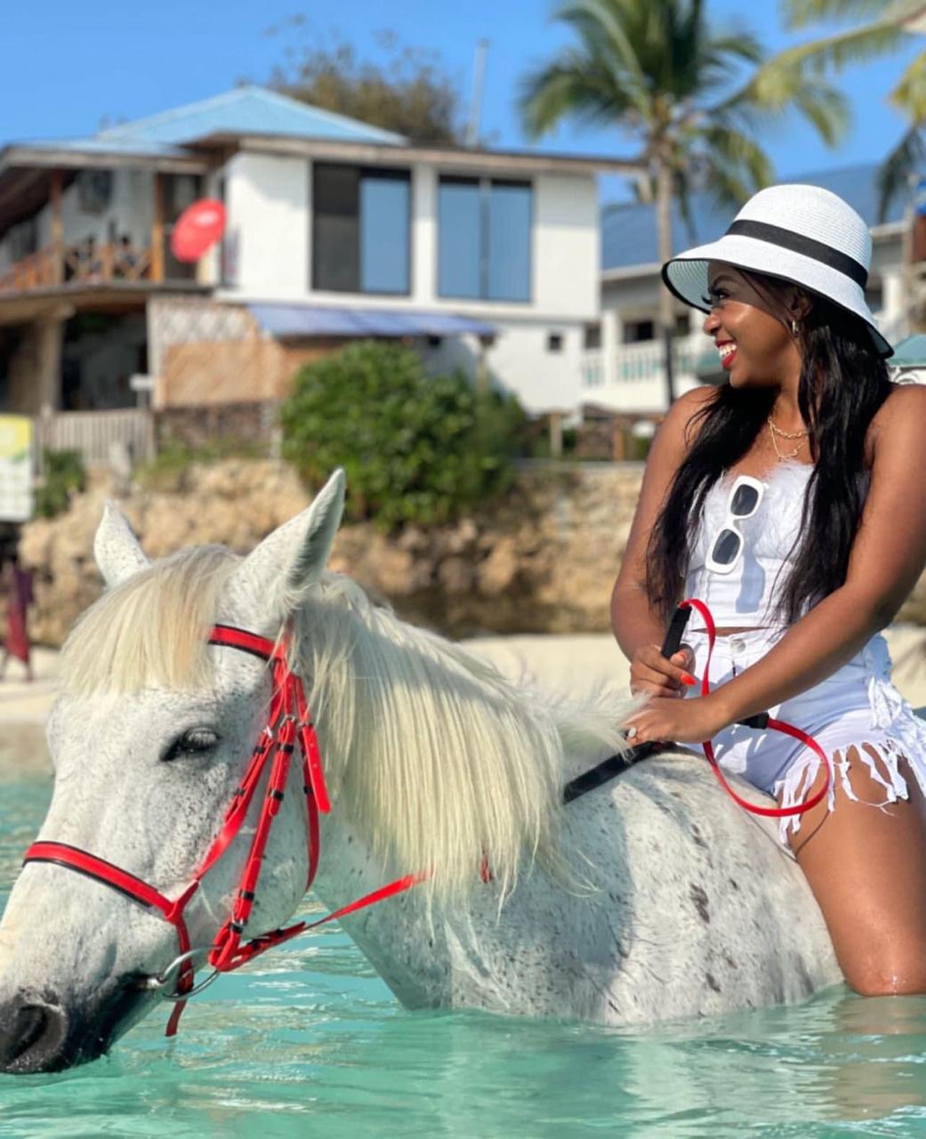 Horse riding in the ocean